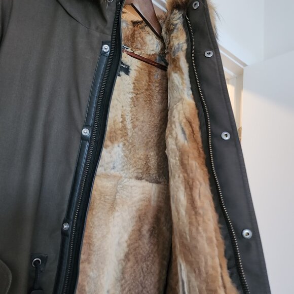 Mackage Men's MORITZ rabbit fur-lined twill parka with removable silver fox fur - Picture 8 of 12